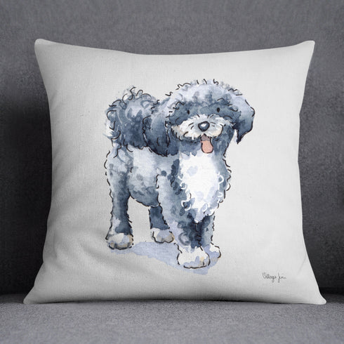 Havanese Fawn Grey & White Standing Cushion